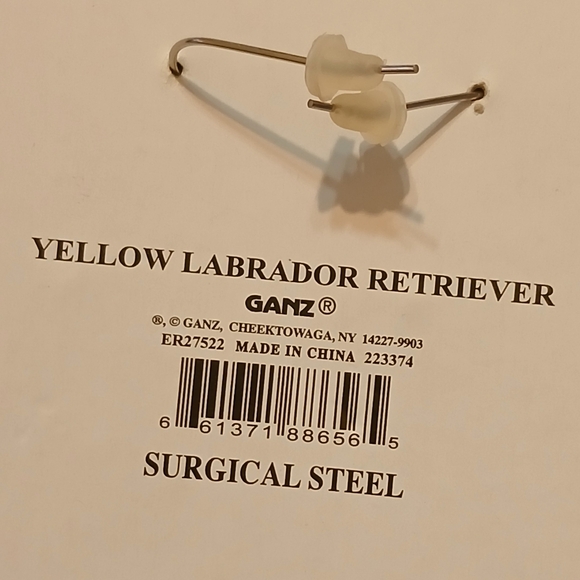 Yellow Lab Faithful Companion earrings Ganz - Picture 3 of 3